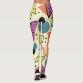 Leggings Formes rétro Memphis nostalgiques (Dos)