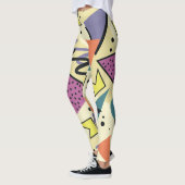 Leggings Formes rétro Memphis nostalgiques (Gauche)