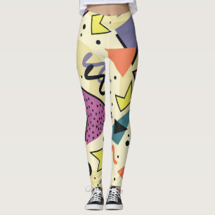 Leggings Formes rétro Memphis nostalgiques