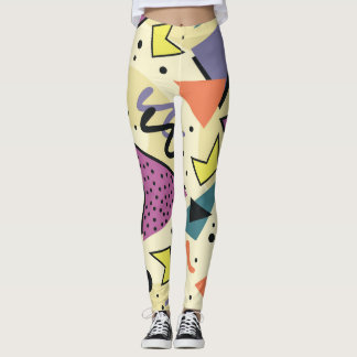 Leggings Formes rétro Memphis nostalgiques