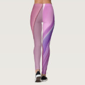 Leggings Formes roses et lavandes ondulées (Dos)