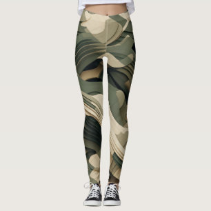 Leggings Formes stratifiées en couleurs de camouflage