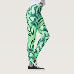 Leggings Formes vert courbé d'acrylique, quelques teintes m