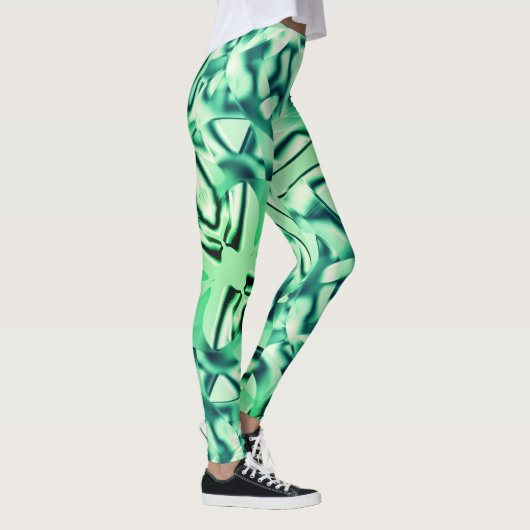 Leggings Formes vert courbé d'acrylique, quelques teintes m (Droite)