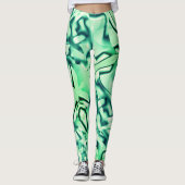 Leggings Formes vert courbé d'acrylique, quelques teintes m (Devant)