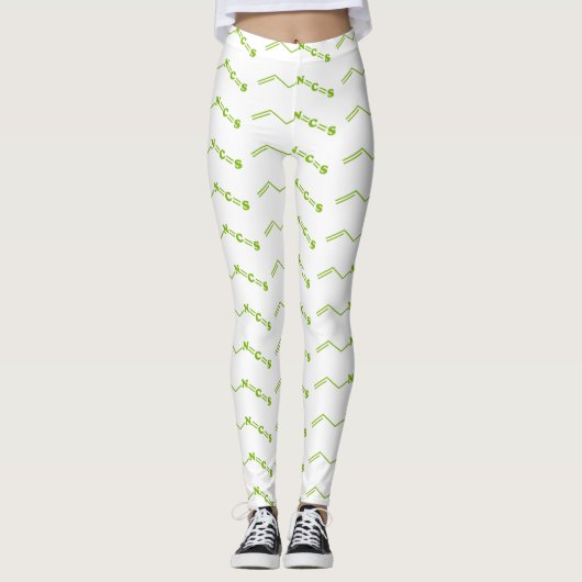 Leggings Formule moléculaire de l'isothiocyanate de Wasabi  (Devant)