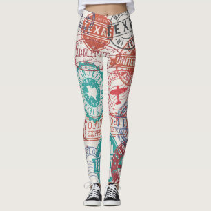 Leggings Fort Worth Texas : timbres de voyage.