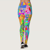 Leggings fou coloré motif art moderne (Dos)