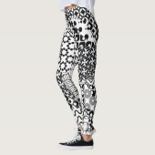 Leggings Fou, Funky, Motif noir et blanc, Cool (Gauche)