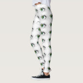 Leggings fou unique eyball bleu vert drôle halloween (Gauche)