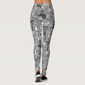 Leggings fouet cryptée pattes blanches noires (Dos)