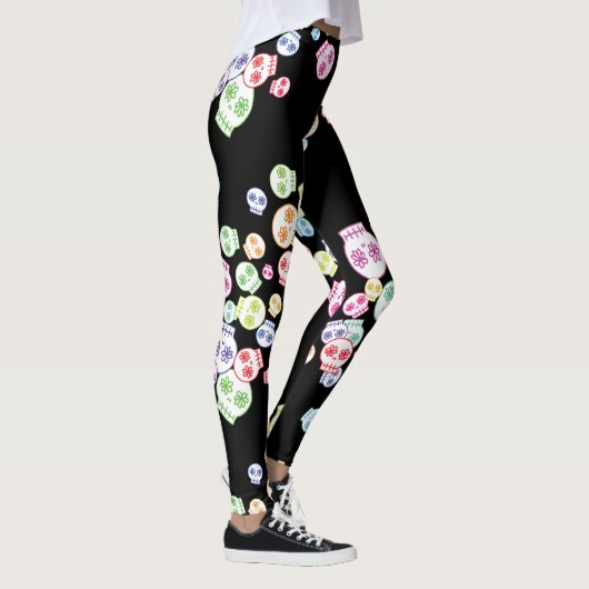 Leggings Fouillis de crânes sucrés (Droite)