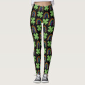 Leggings Four Leaf Clovers et Rainbows Motif (Devant)