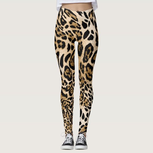 Leggings Fourrure de léopard d'Afrique : Texture d'animal s (Devant)