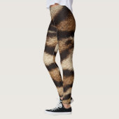 Leggings Fourrure de léopard nuageuse, motif exotique. (Gauche)