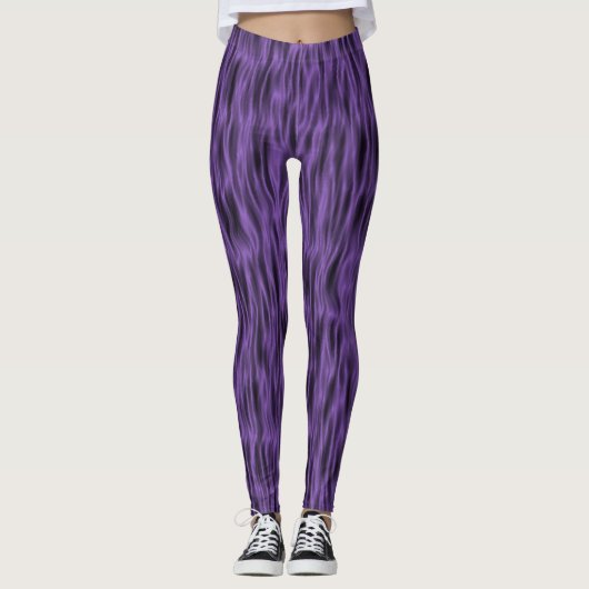 Leggings Fourrure Violet Améthyste (Devant)
