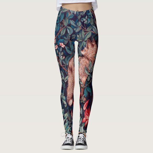 Leggings Fox dans la forêt, William Morris (Devant)