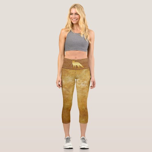 Leggings Fox Gold Capri (Recto)