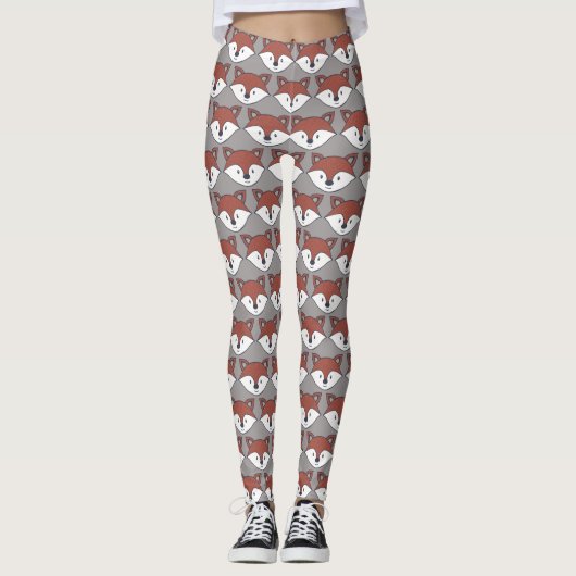 Leggings Fox mignon/guêtres rusées de motif (Devant)