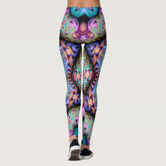 Leggings Fractal Mandala Floral Psychedelic (Dos)