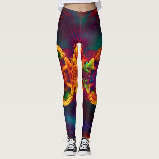 Leggings Fractale Apophysis Abstraite XI (Devant)