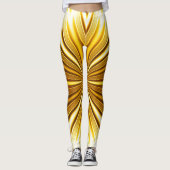 Leggings fractale dorée (Devant)