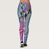 Leggings Fractale en spirale funky (Dos)