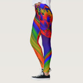Leggings Fractale multicolore brillant (Gauche)