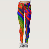 Leggings Fractale multicolore brillant (Devant)