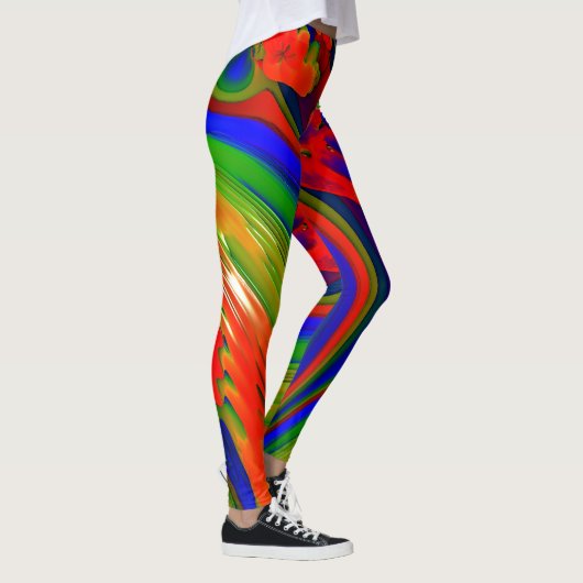 Leggings Fractale multicolore brillant (Droite)