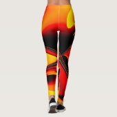 Leggings Fractale Orange Fury (Dos)