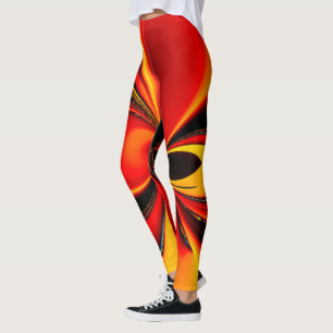 Leggings Fractale Orange Fury