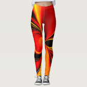 Leggings Fractale Orange Fury (Devant)