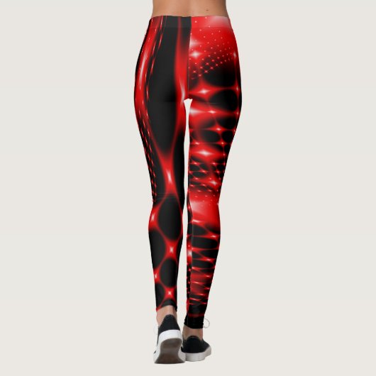 Leggings fractale rousse (Dos)