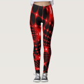 Leggings fractale rousse (Devant)