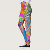 Leggings Fractale spirale colorée (Gauche)