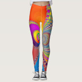 Leggings Fractale spirale colorée (Devant)
