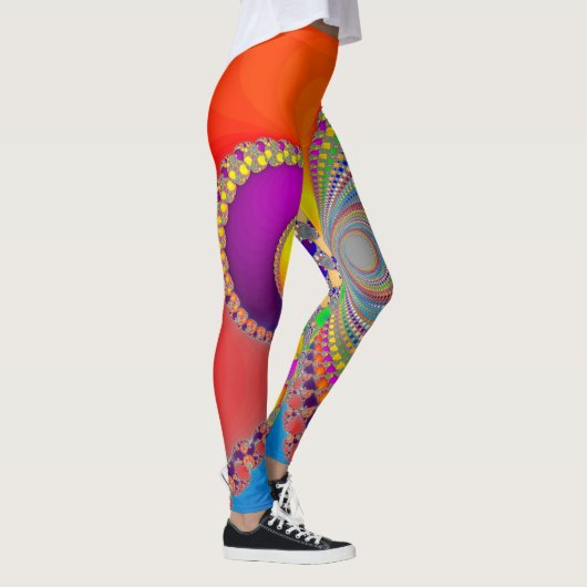 Leggings Fractale spirale colorée (Droite)