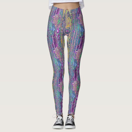 Leggings fractales abstraites (Devant)