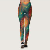 Leggings fractales ardents (Dos)