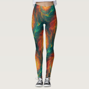 Leggings fractales ardents