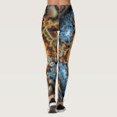 leggings fractaux bleus et or (Dos)