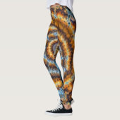 leggings fractaux bleus et or (Gauche)