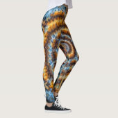 leggings fractaux bleus et or (Droite)