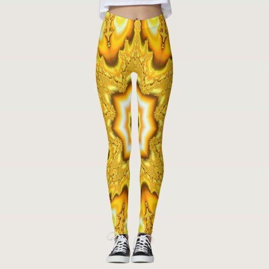 Leggings fractaux Gold Star (Devant)