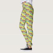 Leggings Fractionnement de banane à la crème glacée mignonn (Gauche)