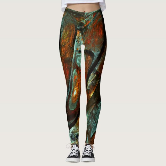 Leggings Fractionner l'art Abstrait (Devant)