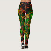 Leggings fractionnés de Grunge Vert (Dos)