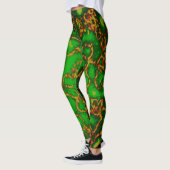 Leggings fractionnés de Grunge Vert (Gauche)