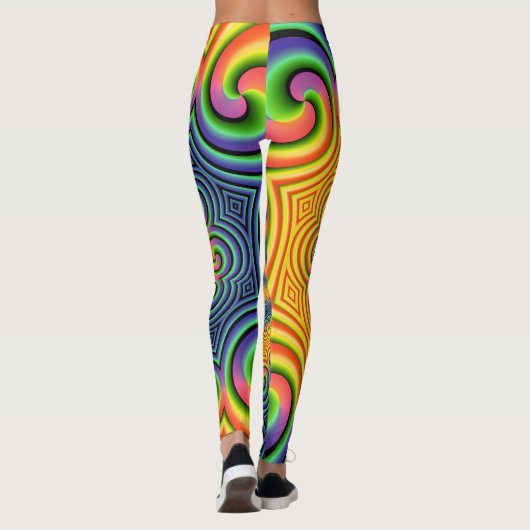 Leggings fractionnés psychédéliques (Dos)